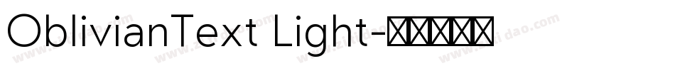 OblivianText Light字体转换 OblivianText Light字体转换